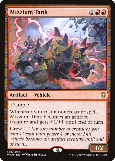MTG Mizzium Tank PWAR 138P Promo Pack Nonfoil front