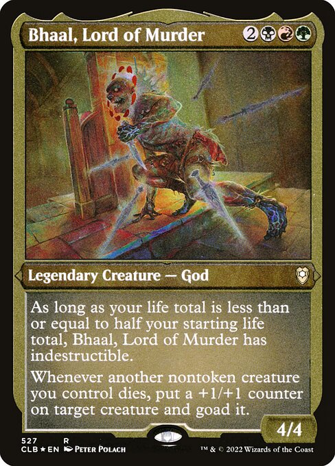 MTG Bhaal, Lord of Murder CLB 527 Foil Etched Frame Etched