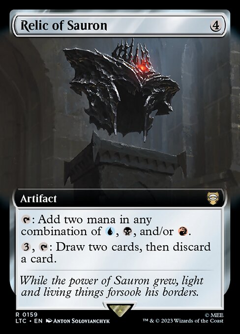 MTG Relic of Sauron LTC 159 Extended Art Nonfoil