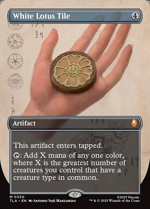 MTG White Lotus Tile TLA 330 Borderless Field Notes Nonfoil