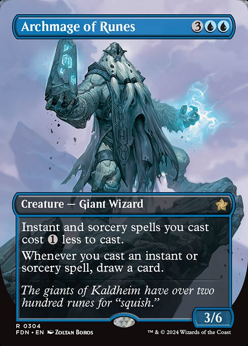 MTG Archmage of Runes FDN 304 Borderless Nonfoil