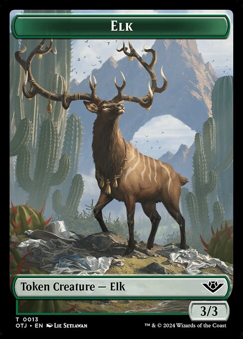 MTG Elk Token OTJ 013 Token Foil
