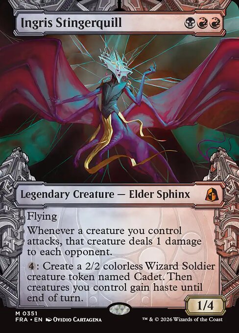 MTG Ingris Stingerquill FRA 351 Sculptor's Stronghold Foil front