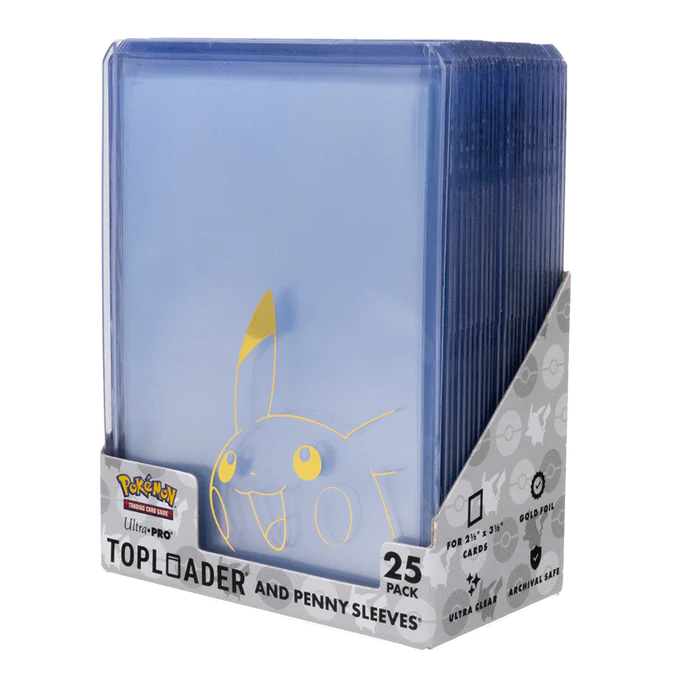 Ultra PRO Pikachu Toploader and Penny Sleeves Combo Pack, Pokémon TCG, 25 Pack