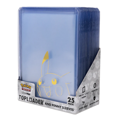 Ultra PRO Pikachu Toploader and Penny Sleeves Combo Pack, Pokémon TCG, 25 Pack