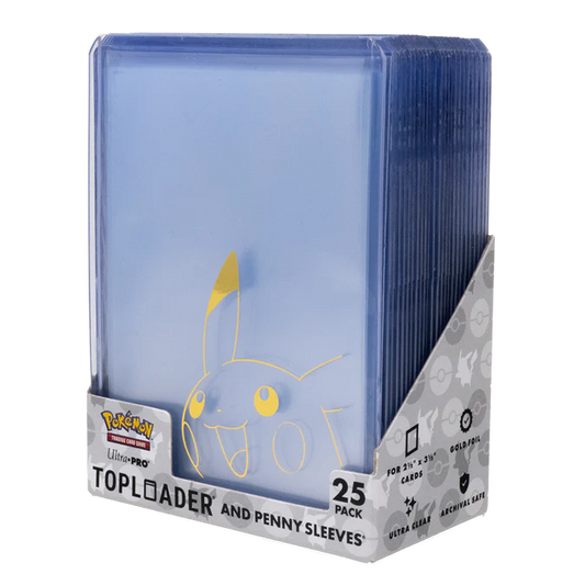 Ultra PRO Pikachu Toploader and Penny Sleeves Combo Pack, Pokémon TCG, 25 Pack