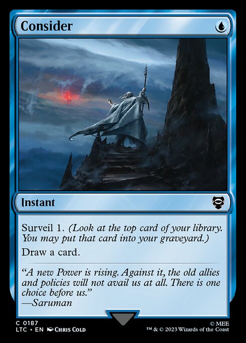 MTG Consider LTC 187 Alternate Art Nonfoil
