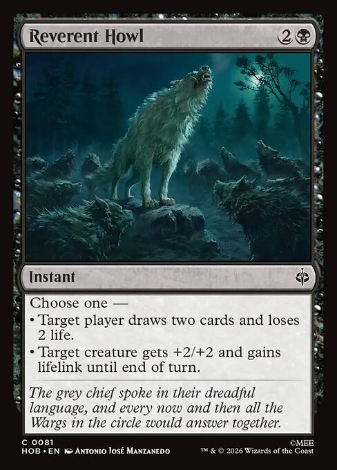 MTG Reverent Howl HOB 081 Regular Nonfoil