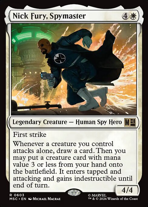 MTG Nick Fury, Spymaster MSC 603 Regular Nonfoil