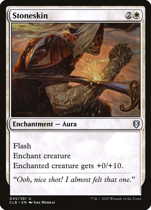 MTG Stoneskin CLB 045 Regular Foil
