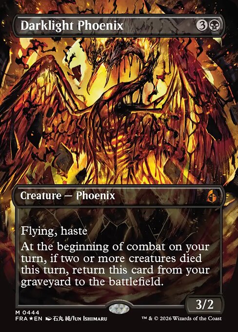 MTG Darklight Phoenix FRA 444 Secret Lair Bundle Foil front