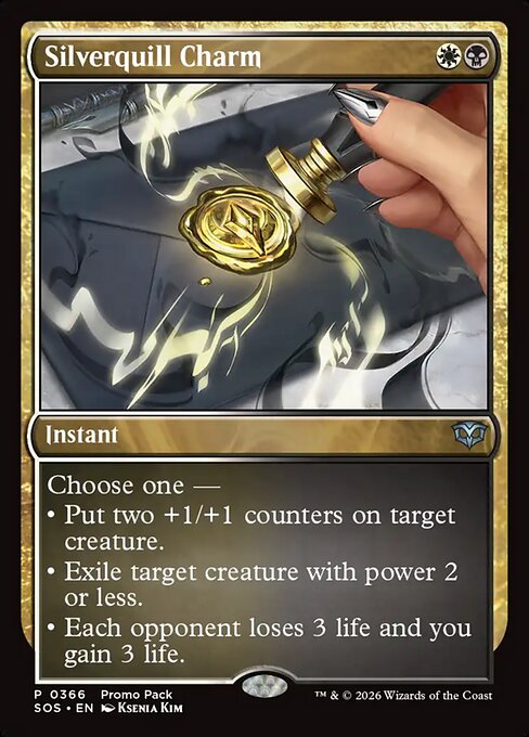 MTG Silverquill Charm SOS 366 Alternate Art Nonfoil