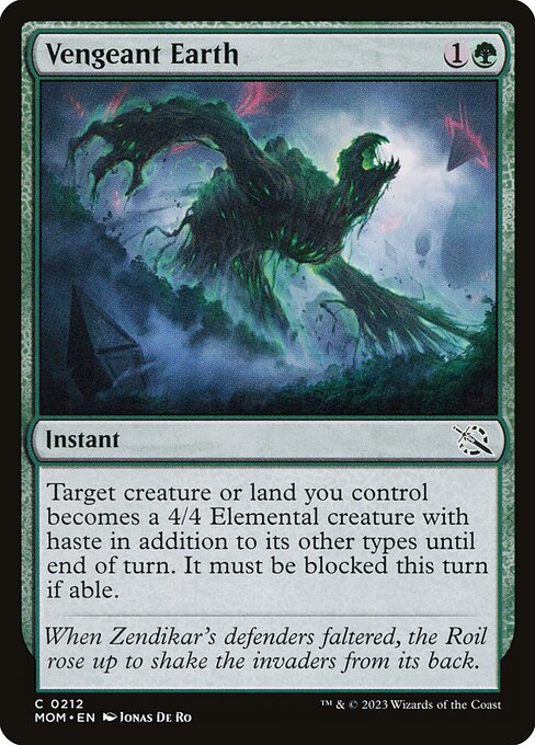 MTG Vengeant Earth MOM 212 Regular Nonfoil