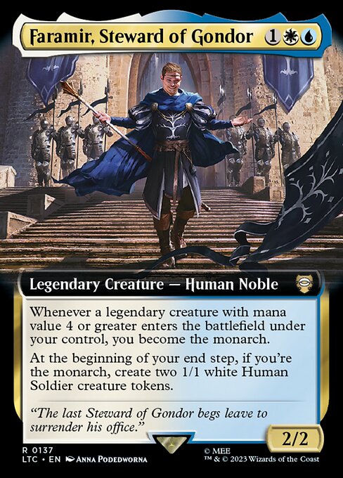 MTG Faramir, Steward of Gondor LTC 137 Extended Art Nonfoil