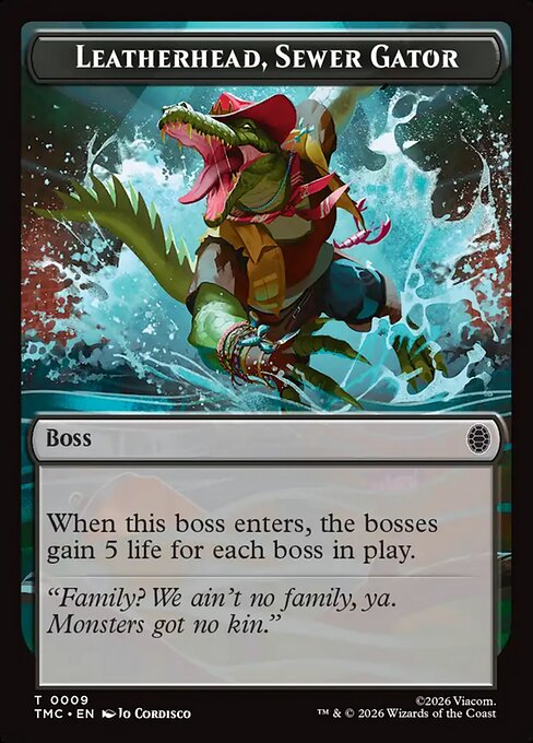 MTG Leatherhead, Sewer Gator Token TMC 009 Token Nonfoil