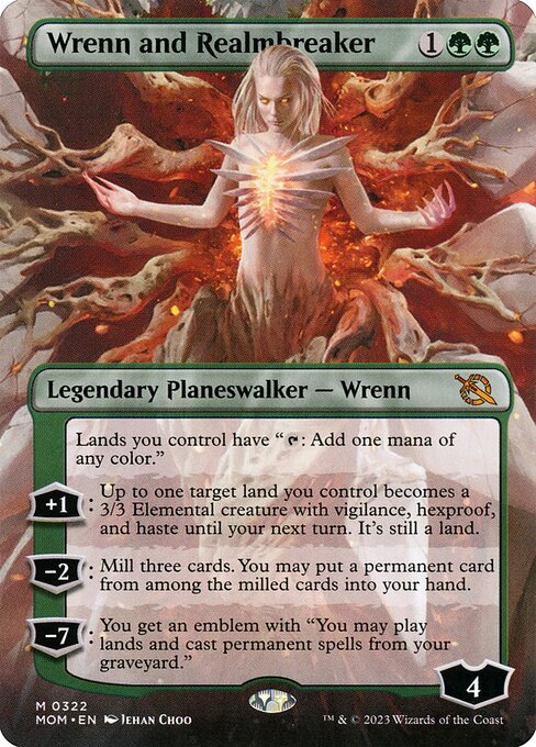 MTG Wrenn and Realmbreaker MOM 322 Borderless Foil