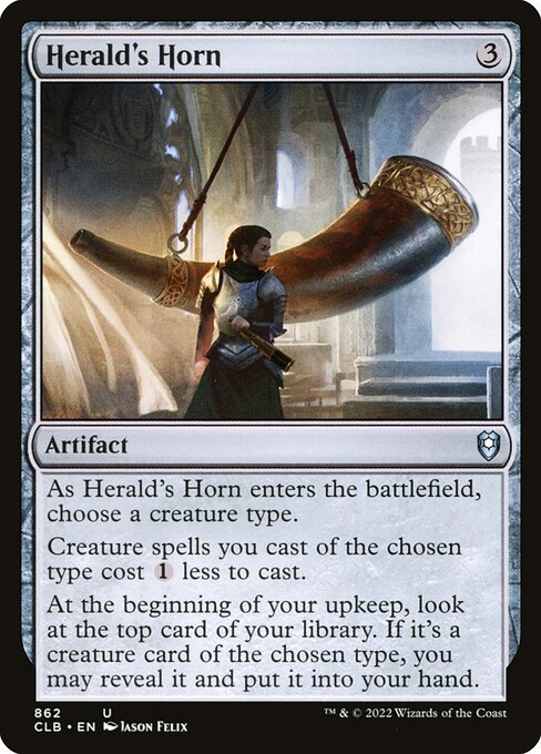 MTG Herald's Horn CLB 862 Commander Deck Nonfoil