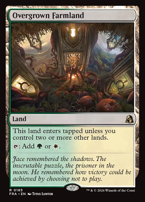 MTG Overgrown Farmland FRA 185 Standard Nonfoil front