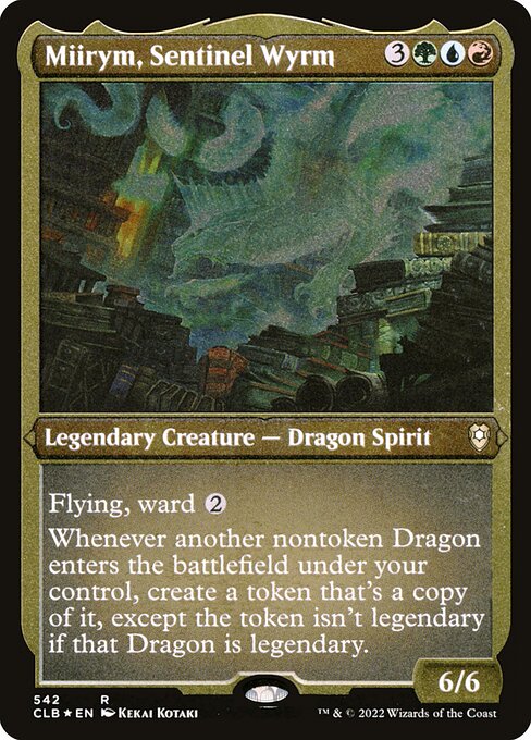 MTG Miirym, Sentinel Wyrm CLB 542 Foil Etched Frame Etched