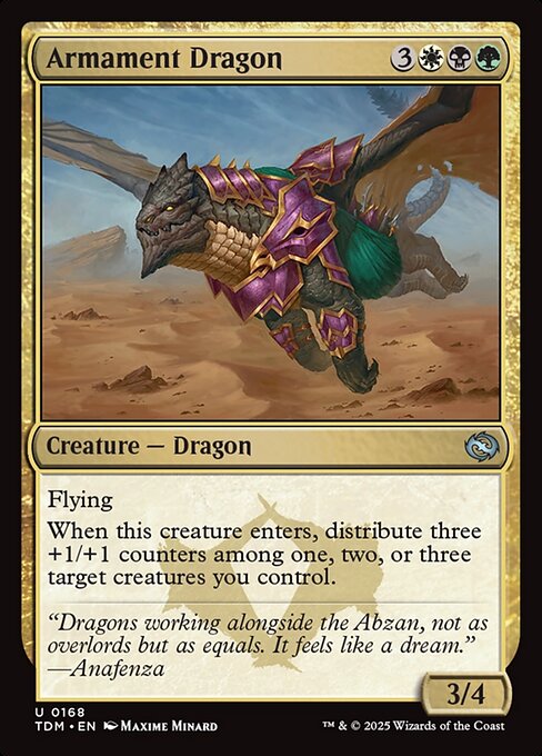 MTG Armament Dragon TDM 168 Regular Nonfoil