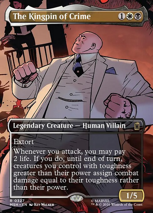 MTG The Kingpin of Crime MSH 327 Borderless Scene Foil