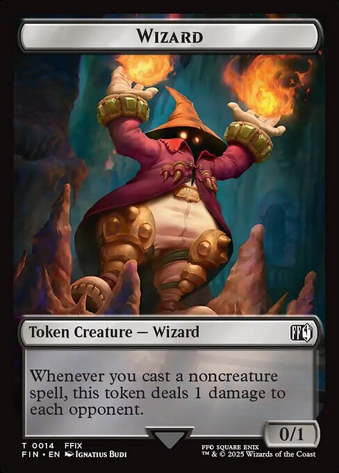 MTG Wizard Token FIN 014 Token Foil