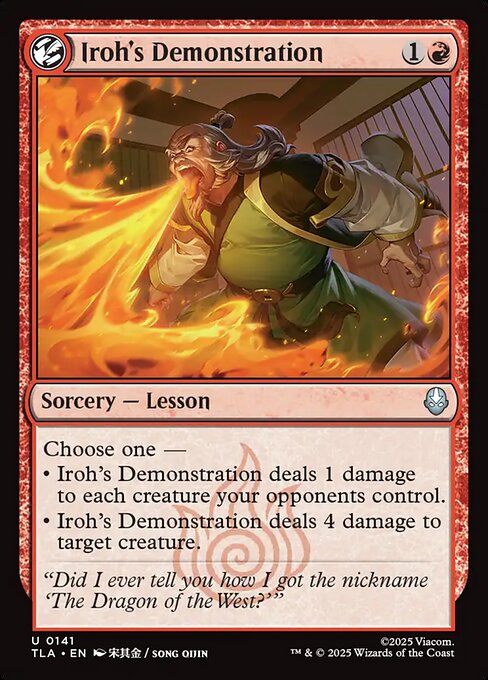 MTG Iroh's Demonstration TLA 141 Regular Nonfoil