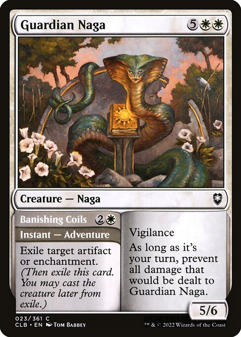 MTG Guardian Naga // Banishing Coils CLB 023 Regular Nonfoil