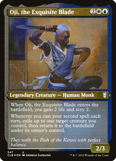 MTG Oji, the Exquisite Blade CLB 547 Foil Etched Frame Etched