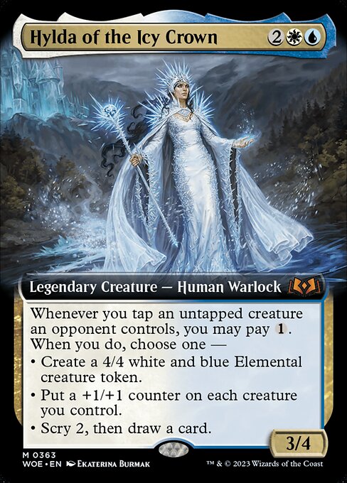 MTG Hylda of the Icy Crown WOE 363 Extended Art Nonfoil