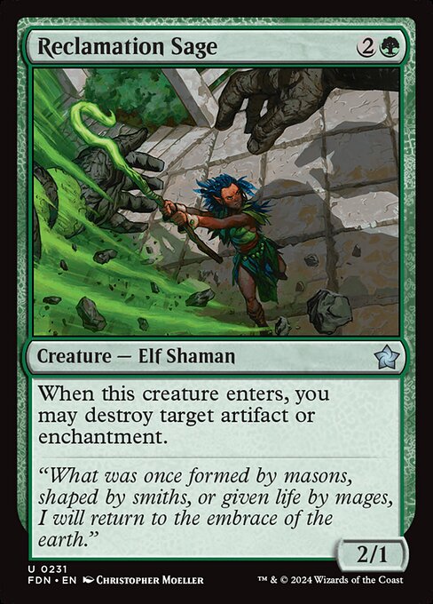 MTG Reclamation Sage FDN 231 Regular Nonfoil