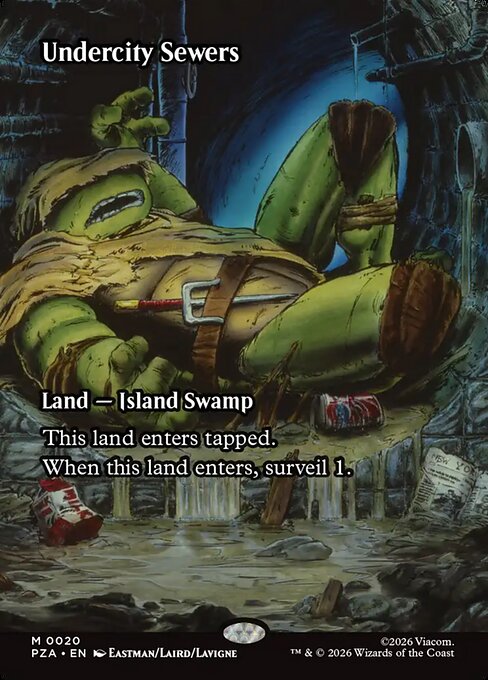 MTG Undercity Sewers PZA 020 Borderless Source Material Foil
