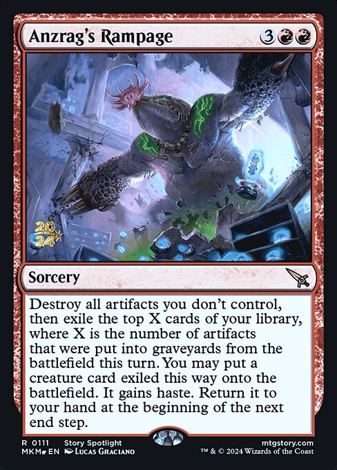 MTG Anzrag's Rampage PMKM 111s Prerelease Foil