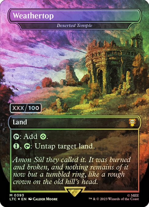 MTG Deserted Temple LTC 393z Showcase Ring Foil