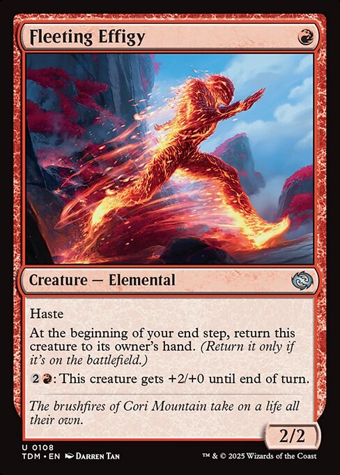 MTG Fleeting Effigy TDM 108 Regular Foil