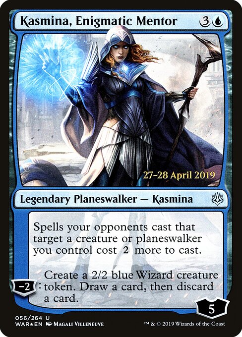 MTG Kasmina, Enigmatic Mentor PWAR 056S Prerelease Promo Foil front