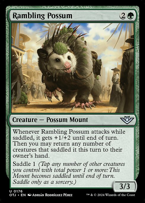 MTG Rambling Possum OTJ 176 Regular Nonfoil