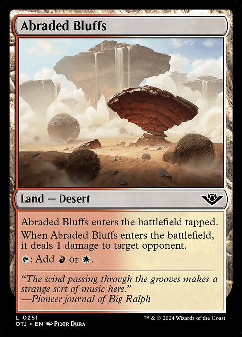 MTG Abraded Bluffs OTJ 251 Regular Foil