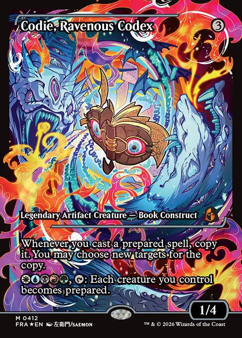 MTG Codie, Ravenous Codex FRA 412 Japan Showcase Traditional Foil front