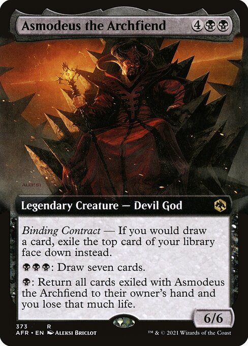 MTG Asmodeus the Archfiend AFR 373 Extended Art Foil