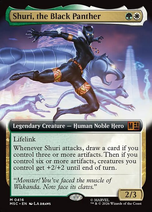 MTG Shuri, the Black Panther MSC 416 Extended Art Nonfoil