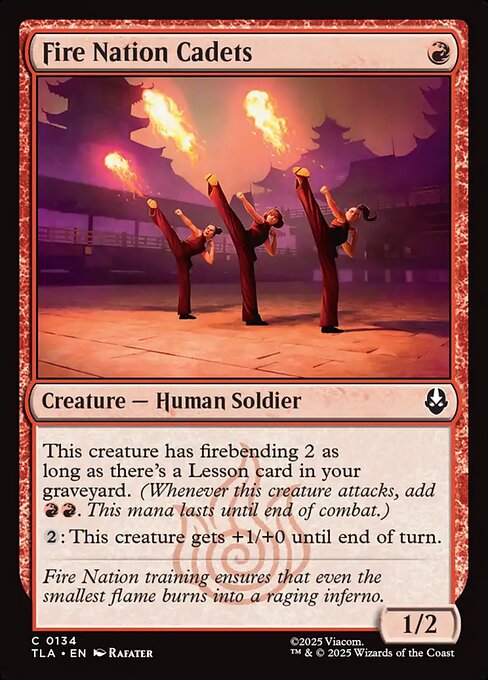 MTG Fire Nation Cadets TLA 134 Regular Foil