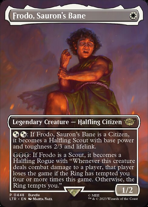 MTG Frodo, Sauron's Bane LTR 448 Borderless Foil