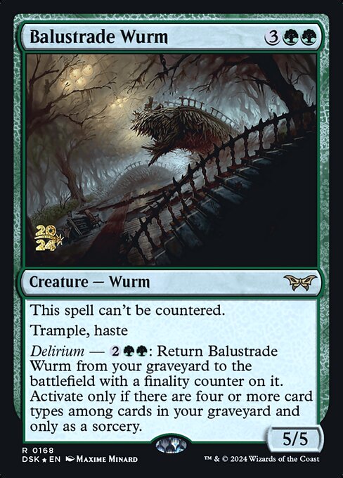 MTG Balustrade Wurm PDSK 168s Prerelease Foil