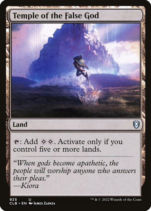 MTG Temple of the False God CLB 925 Commander Deck Nonfoil