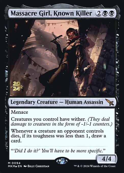 MTG Massacre Girl, Known Killer PMKM 094s Prerelease Foil