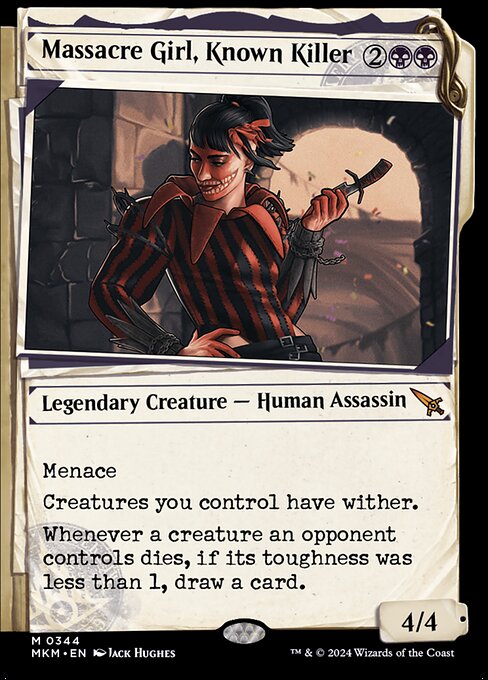 MTG Massacre Girl, Known Killer MKM 344 Showcase Dossier Foil