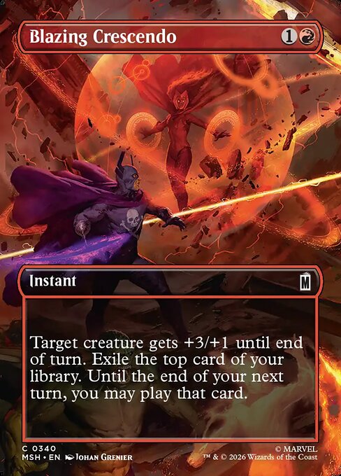 MTG Blazing Crescendo MSH 340 Borderless Scene Nonfoil