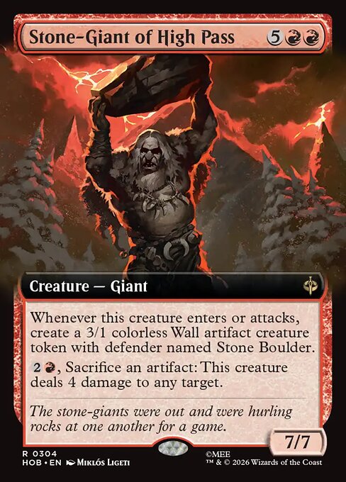 MTG Stone-Giant of High Pass HOB 304 Alternate Art Nonfoil