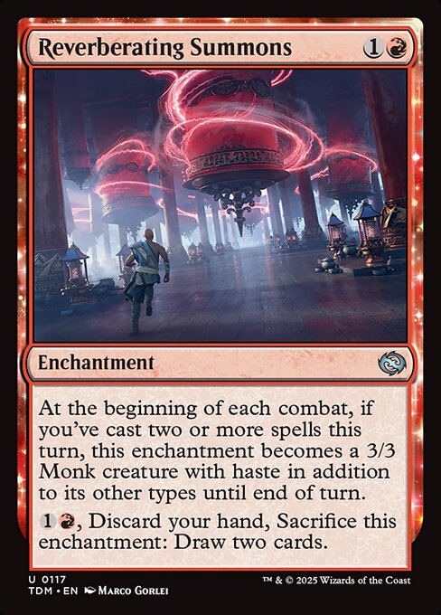MTG Reverberating Summons TDM 117 Regular Foil